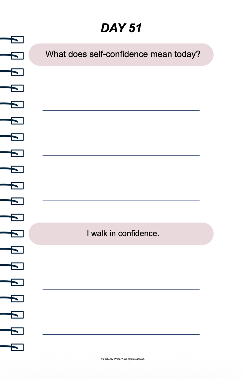 Becoming Her Pocket Diary | Future Self Journal for Personal Growth, Confidence & Life Reinvention | JM Press