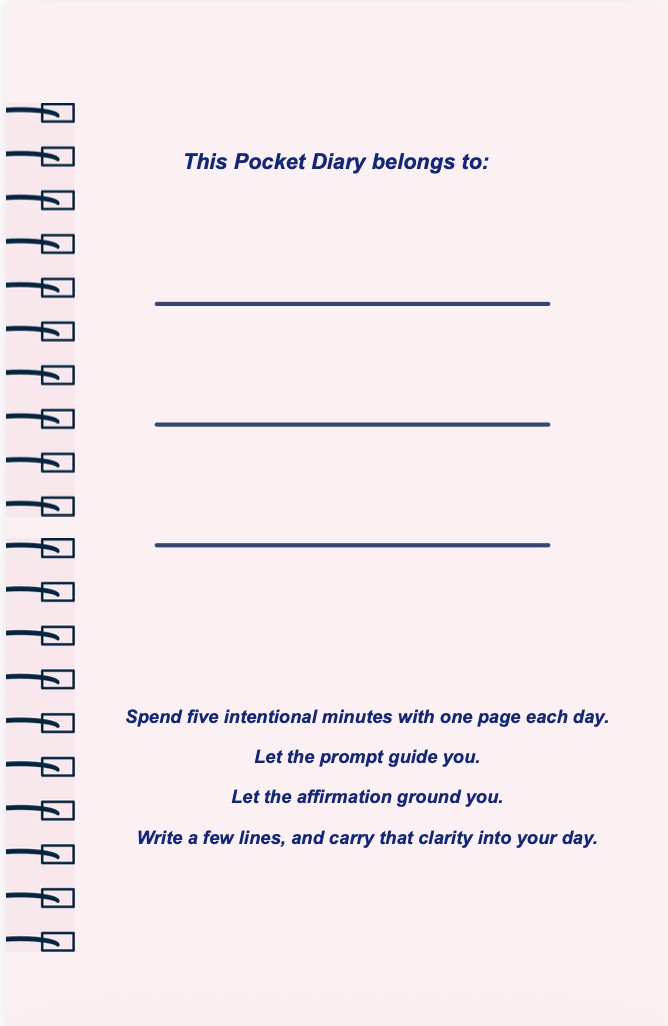 Gentle Strength Pocket Diary | Emotional Resilience Journal for Inner Strength, Quiet Courage & Balanced Living | JM Press