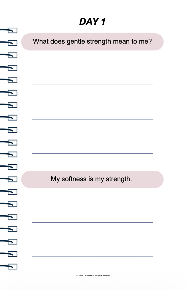 Gentle Strength Pocket Diary | Emotional Resilience Journal for Inner Strength, Quiet Courage & Balanced Living | JM Press