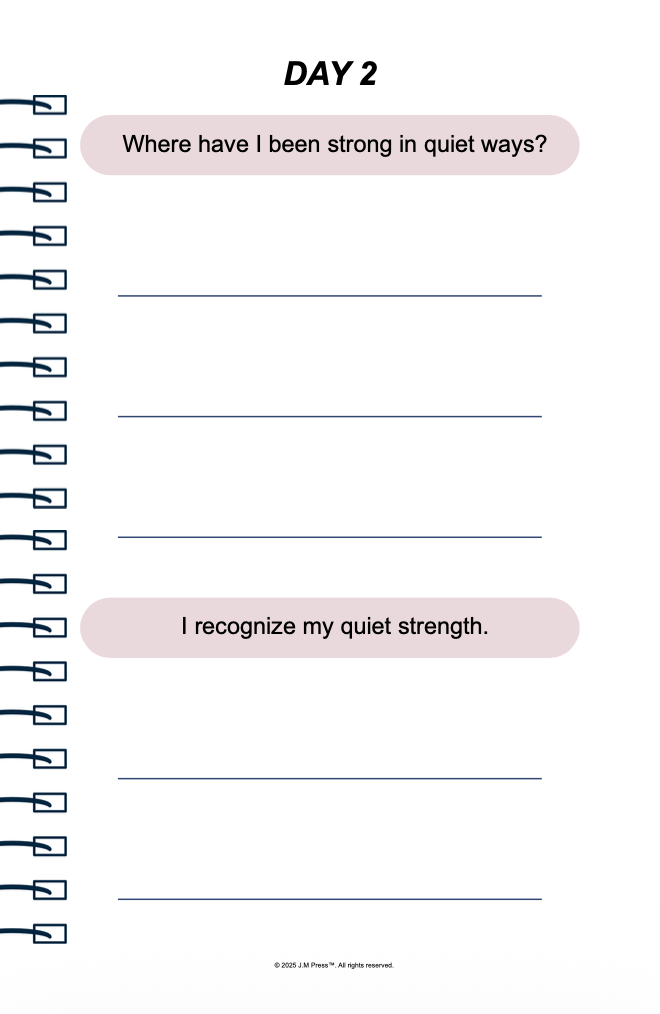 Gentle Strength Pocket Diary | Emotional Resilience Journal for Inner Strength, Quiet Courage & Balanced Living | JM Press