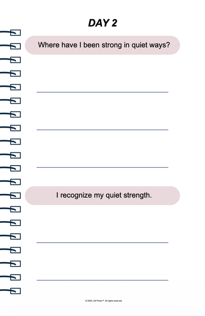 Gentle Strength Pocket Diary | Emotional Resilience Journal for Inner Strength, Quiet Courage & Balanced Living | JM Press