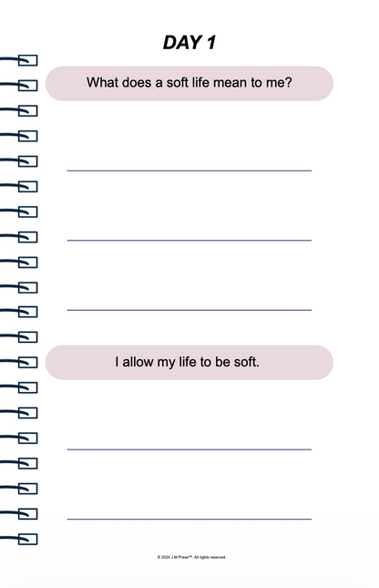 Soft Life Reset Pocket Diary | Gentle Life Reset Journal for Burnout Recovery, Mindful Living & Intentional Slow Living | JM Press