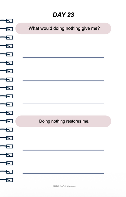 Soft Life Reset Pocket Diary | Gentle Life Reset Journal for Burnout Recovery, Mindful Living & Intentional Slow Living | JM Press