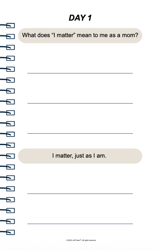 Mama, You Matter Pocket Diary | Self-Care & Encouragement Journal for Mothers | Affirmation & Reflection Diary for Mom Wellbeing | JM Press