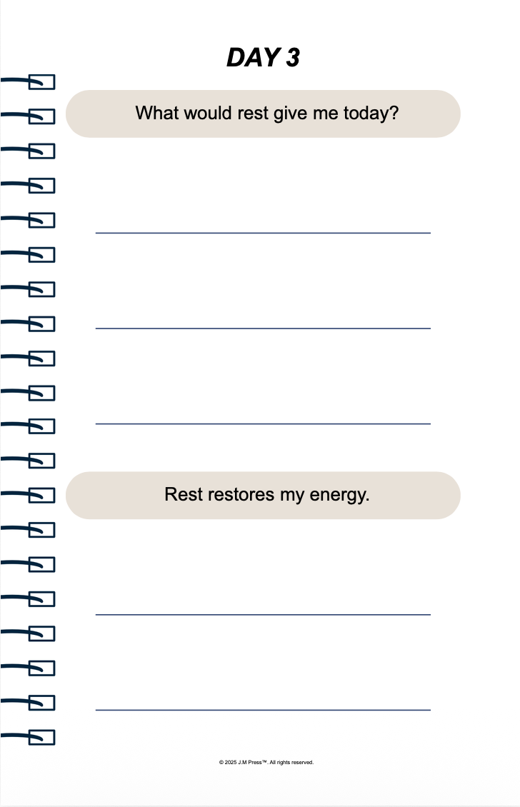 Mom Reset Pocket Diary | Burnout Recovery Journal for Mothers, Emotional Reset & Gentle Self-Care | JM Press