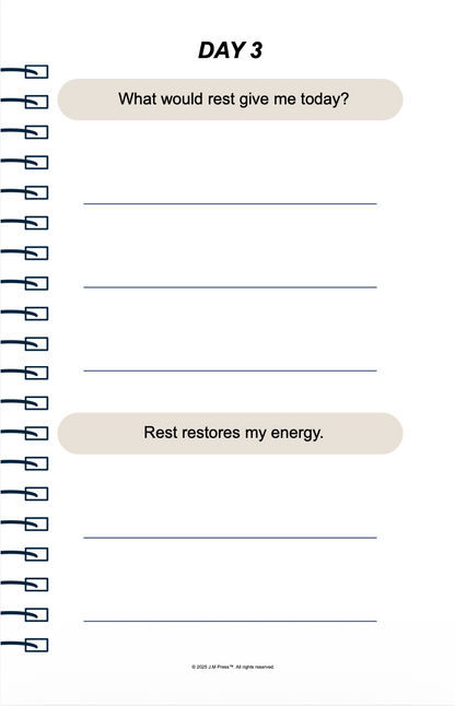 Mom Reset Pocket Diary | Burnout Recovery Journal for Mothers, Emotional Reset & Gentle Self-Care | JM Press