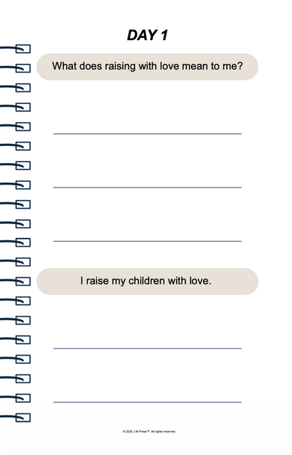 Raising with Love Pocket Diary | Reflective Parenting Journal for Mindful Motherhood, Family Values & Intentional Parenting | JM Press