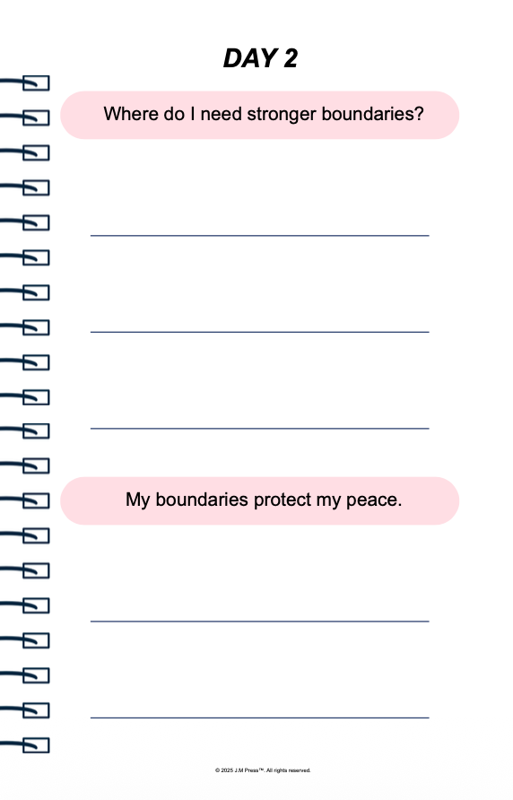 Harmony & Boundaries Pocket Diary | Guided Journal for Setting Healthy Boundaries, Protecting Your Peace & Navigating Relationships | JM Press