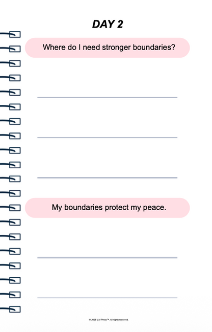 Harmony & Boundaries Pocket Diary | Guided Journal for Setting Healthy Boundaries, Protecting Your Peace & Navigating Relationships | JM Press