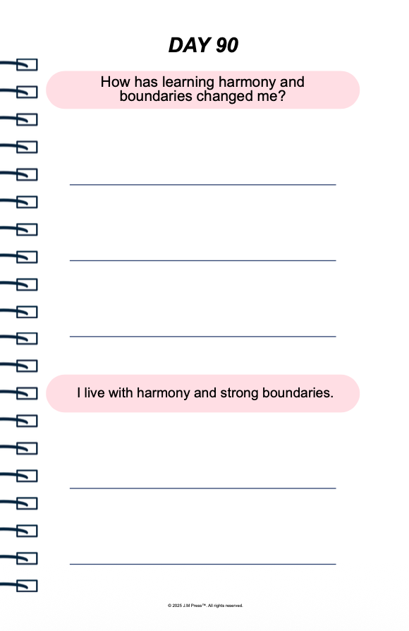 Harmony & Boundaries Pocket Diary | Guided Journal for Setting Healthy Boundaries, Protecting Your Peace & Navigating Relationships | JM Press
