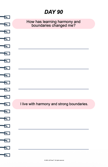 Harmony & Boundaries Pocket Diary | Guided Journal for Setting Healthy Boundaries, Protecting Your Peace & Navigating Relationships | JM Press