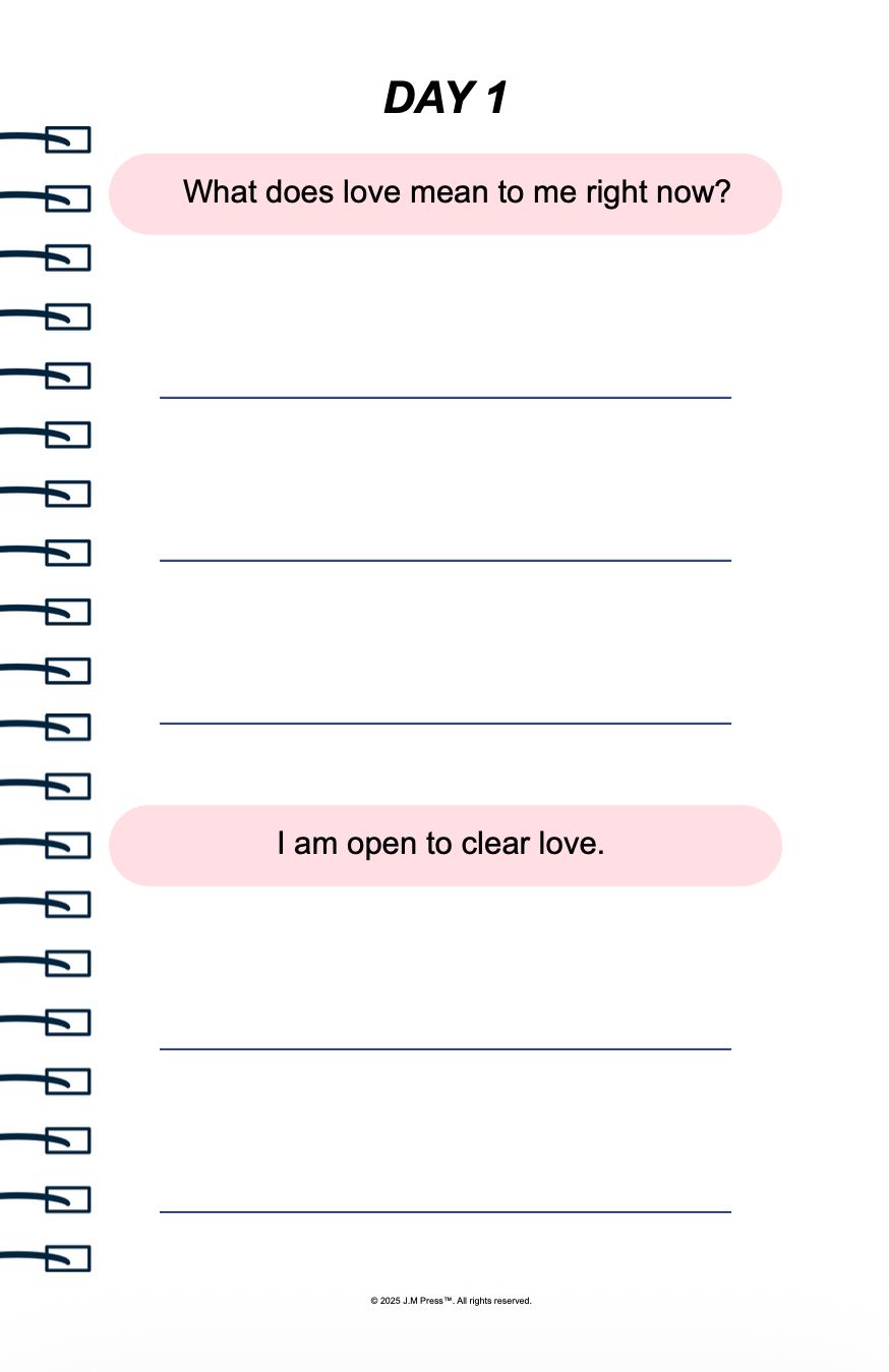 Love, Clearly Pocket Diary | Relationship Reflection Journal for Emotional Clarity, Healthy Love Patterns & Intentional Dating | JM Press