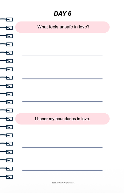 Love, Clearly Pocket Diary | Relationship Reflection Journal for Emotional Clarity, Healthy Love Patterns & Intentional Dating | JM Press