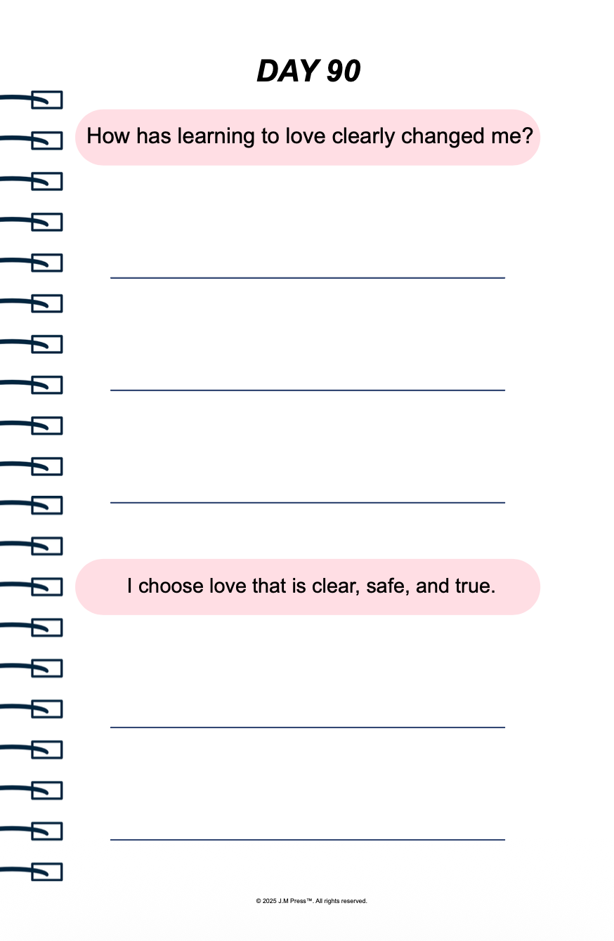 Love, Clearly Pocket Diary | Relationship Reflection Journal for Emotional Clarity, Healthy Love Patterns & Intentional Dating | JM Press