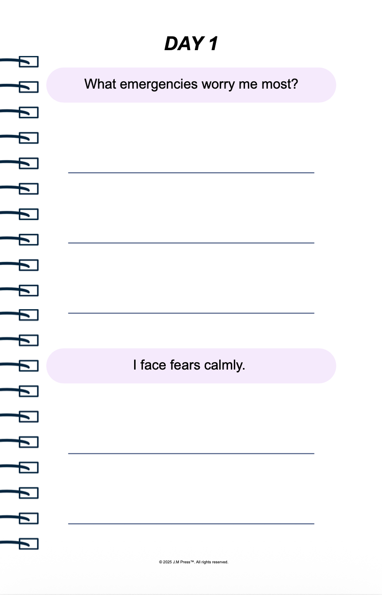Emergency Ready Pocket Diary | Mental Readiness Journal for Stressful Situations, Clear Thinking, and Emotional Stability | JM Press