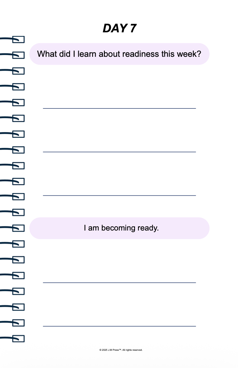 Emergency Ready Pocket Diary | Mental Readiness Journal for Stressful Situations, Clear Thinking, and Emotional Stability | JM Press