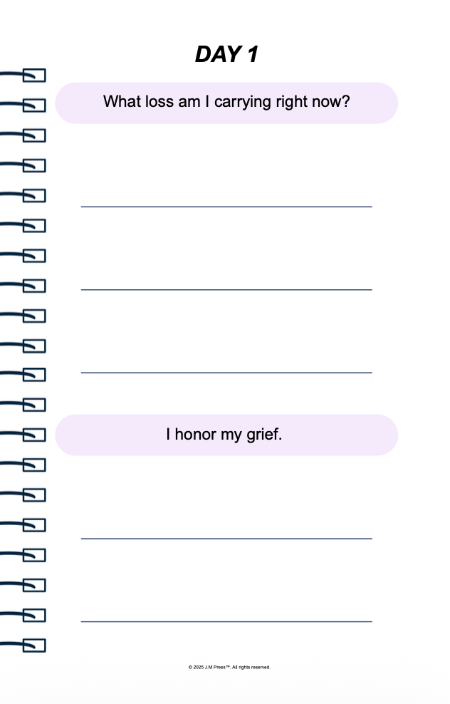Grief & Healing Pocket Diary | Guided Journal for Processing Loss, Emotional Healing, and Gentle Recovery | JM Press