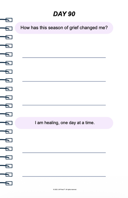 Grief & Healing Pocket Diary | Guided Journal for Processing Loss, Emotional Healing, and Gentle Recovery | JM Press