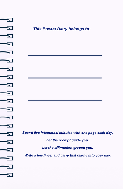 New Beginnings Pocket Diary | Reflective Journal for Fresh Starts, Life Transitions, and Personal Renewal | JM Press