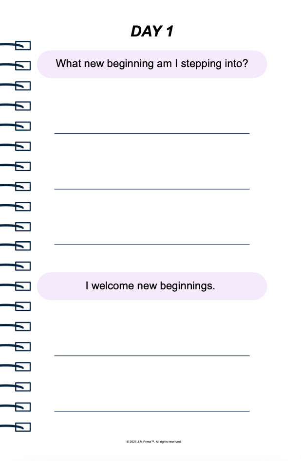 New Beginnings Pocket Diary | Reflective Journal for Fresh Starts, Life Transitions, and Personal Renewal | JM Press
