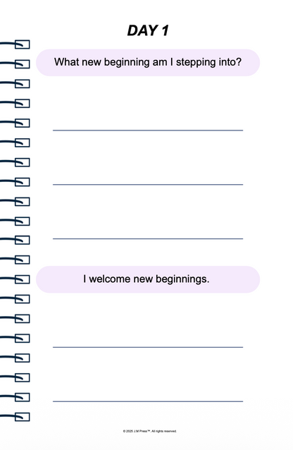 New Beginnings Pocket Diary | Reflective Journal for Fresh Starts, Life Transitions, and Personal Renewal | JM Press