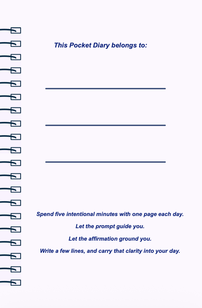 Travel Light Pocket Diary | Reflective Journal for Letting Go, Life Transitions, and Fresh Starts | JM Press