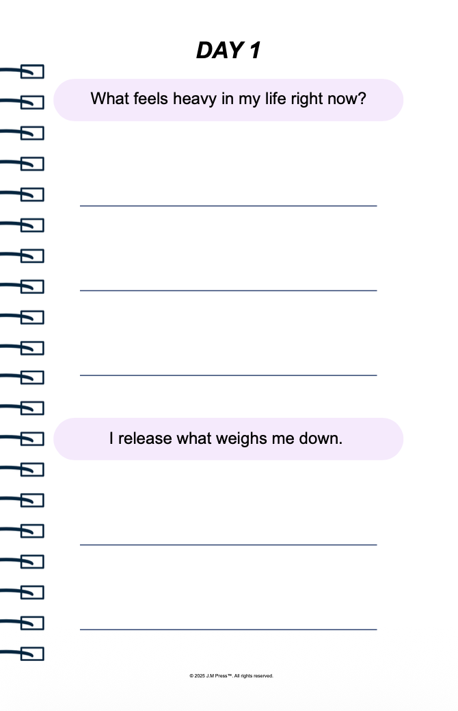 Travel Light Pocket Diary | Reflective Journal for Letting Go, Life Transitions, and Fresh Starts | JM Press