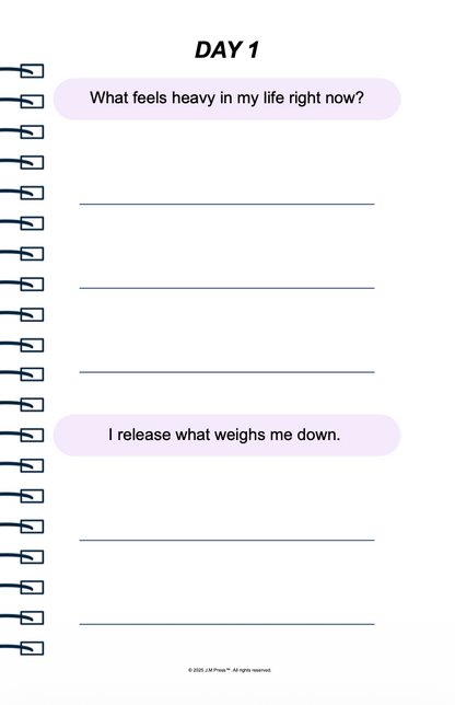 Travel Light Pocket Diary | Reflective Journal for Letting Go, Life Transitions, and Fresh Starts | JM Press