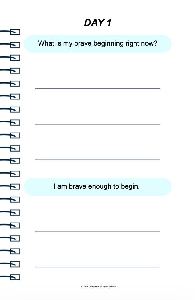 Brave Beginnings Pocket Diary | Guided Journal for Starting New Chapters, Building Confidence, and Navigating Life Transitions | JM Press