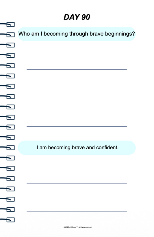 Brave Reset Pocket Diary Duo for Confidence, Resilience, and New Beginnings | 90-Day Guided Reflection Journals | JM Press