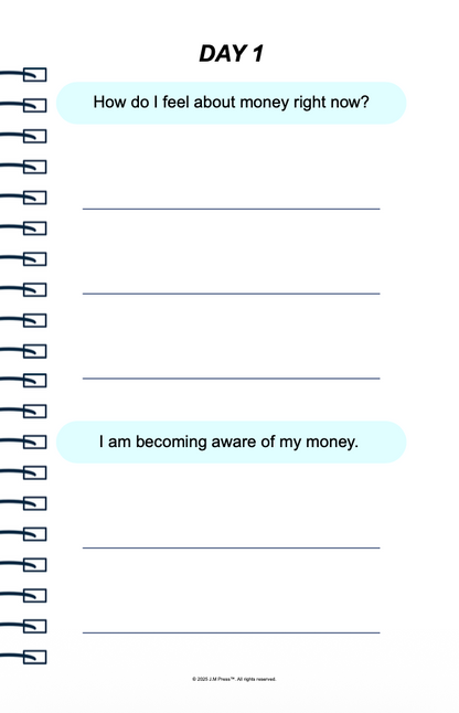 Money Check-In Pocket Diary | Reflective Money Journal for Young Adults Learning Budgeting, Spending Awareness & Healthy Financial Habits | JM Press