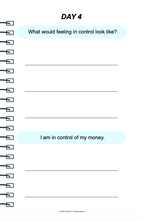 Money Check-In Pocket Diary | Reflective Money Journal for Young Adults Learning Budgeting, Spending Awareness & Healthy Financial Habits | JM Press