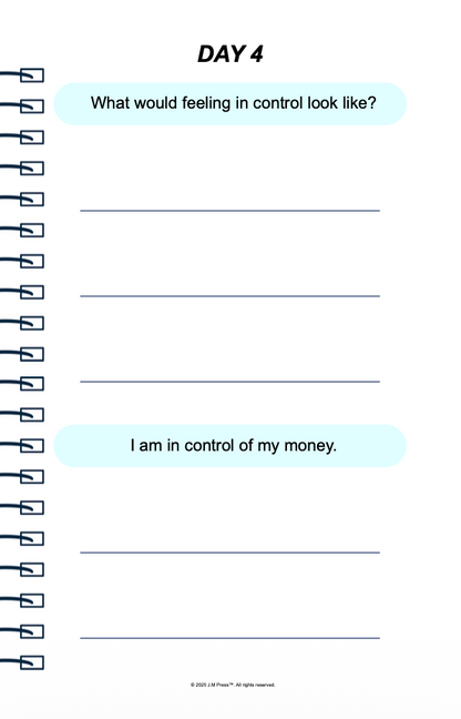 Money Check-In Pocket Diary | Reflective Money Journal for Young Adults Learning Budgeting, Spending Awareness & Healthy Financial Habits | JM Press