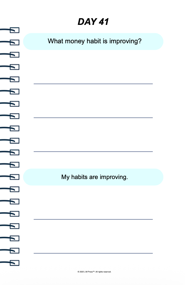 Money Check-In Pocket Diary | Reflective Money Journal for Young Adults Learning Budgeting, Spending Awareness & Healthy Financial Habits | JM Press