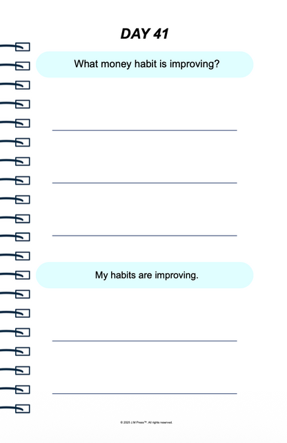 Money Check-In Pocket Diary | Reflective Money Journal for Young Adults Learning Budgeting, Spending Awareness & Healthy Financial Habits | JM Press