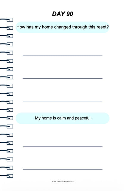 Home Reset Pocket Diary | Guided Journal for Decluttering, Organizing Your Home & Creating a Calm Living Space | JM Press