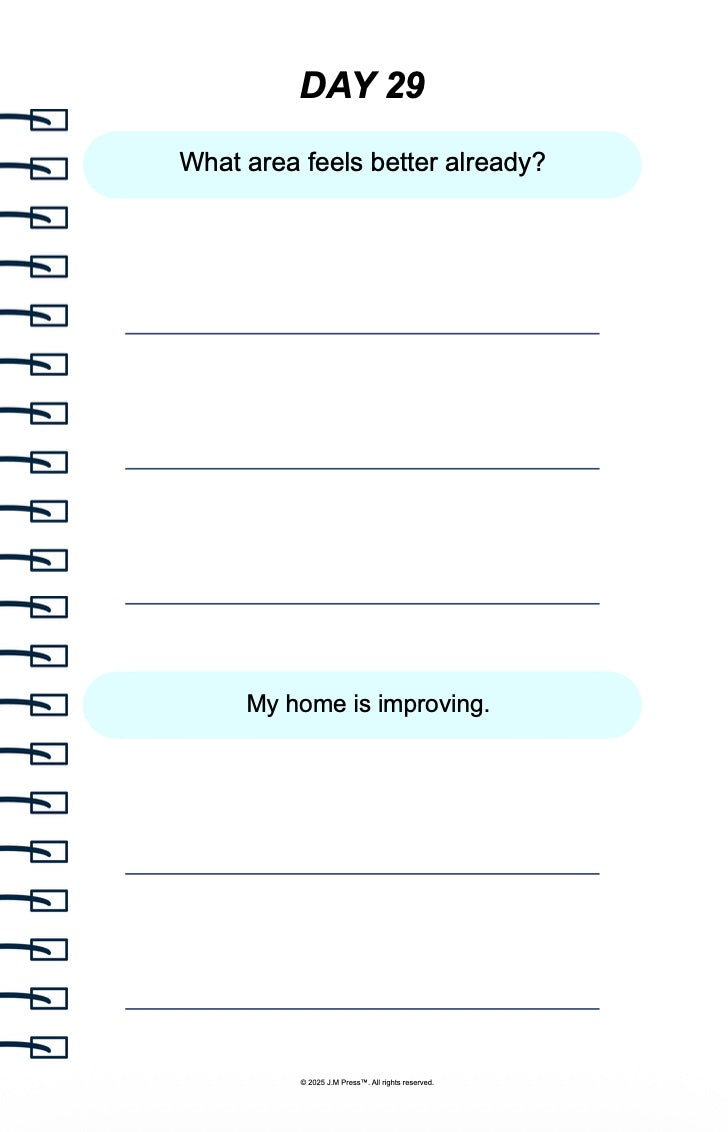 Home Reset Pocket Diary | Guided Journal for Decluttering, Organizing Your Home & Creating a Calm Living Space | JM Press