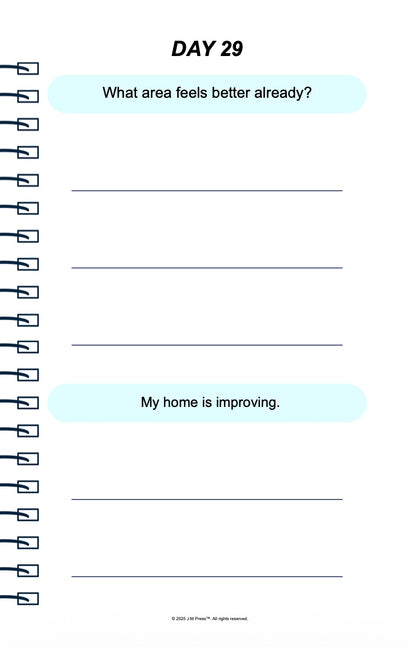 Home Reset Pocket Diary | Guided Journal for Decluttering, Organizing Your Home & Creating a Calm Living Space | JM Press