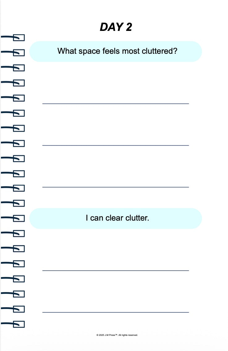 Home Reset Pocket Diary | Guided Journal for Decluttering, Organizing Your Home & Creating a Calm Living Space | JM Press