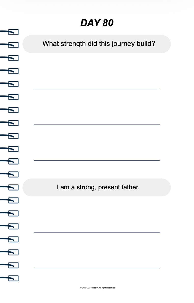 Strong & Present Pocket Diary | Reflective Journal for Fathers Building Consistency, Emotional Presence & Stronger Family Connection | JM Press