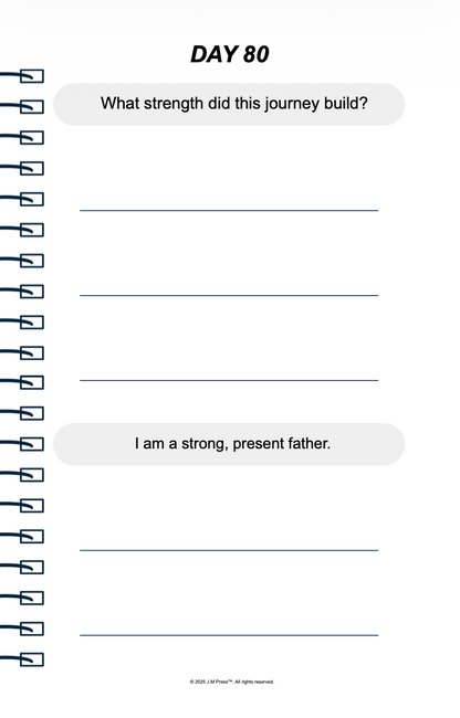 Strong & Present Pocket Diary | Reflective Journal for Fathers Building Consistency, Emotional Presence & Stronger Family Connection | JM Press