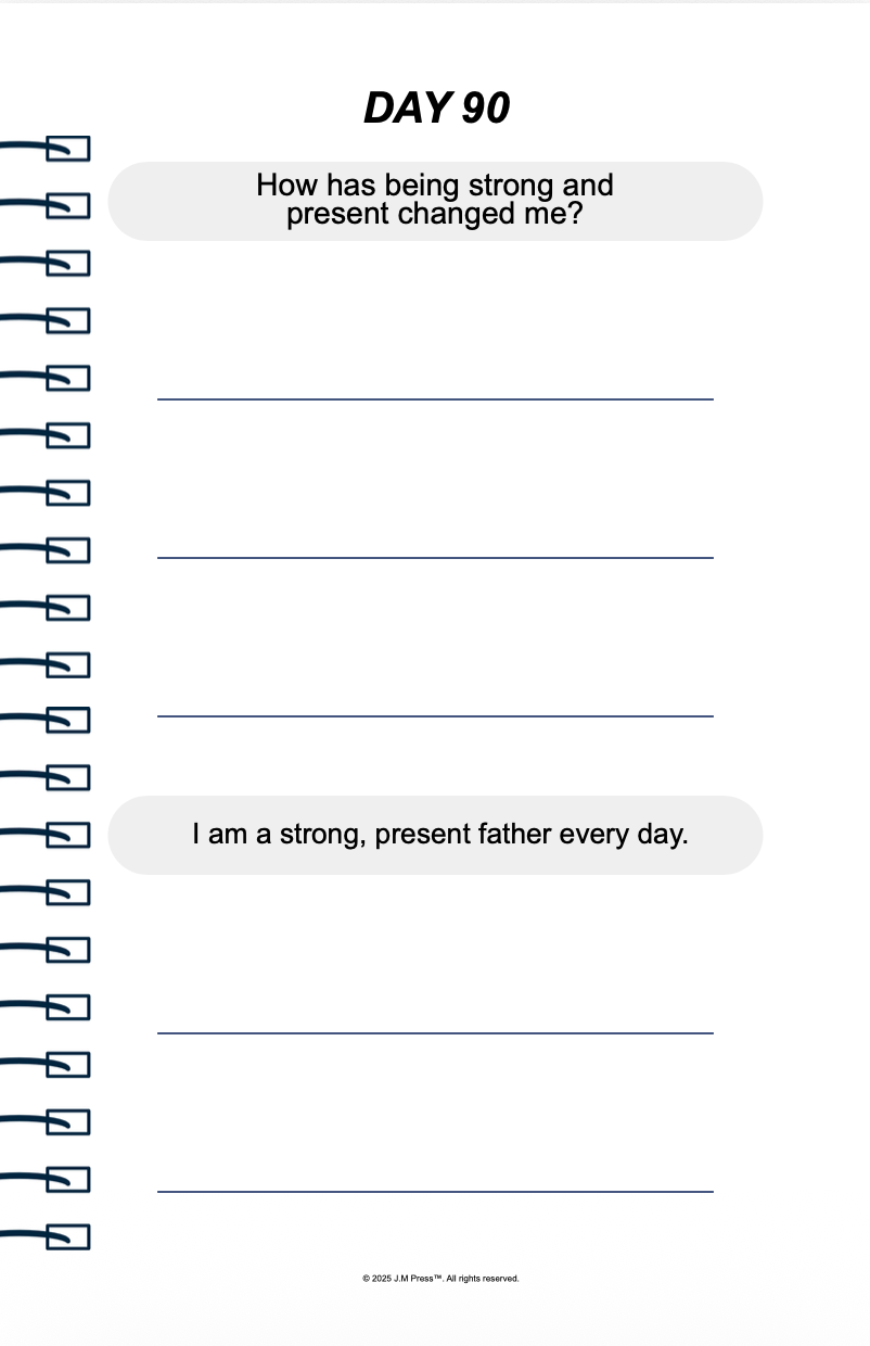 Strong & Present Pocket Diary | Reflective Journal for Fathers Building Consistency, Emotional Presence & Stronger Family Connection | JM Press