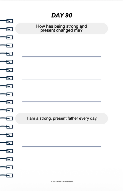Strong & Present Pocket Diary | Reflective Journal for Fathers Building Consistency, Emotional Presence & Stronger Family Connection | JM Press