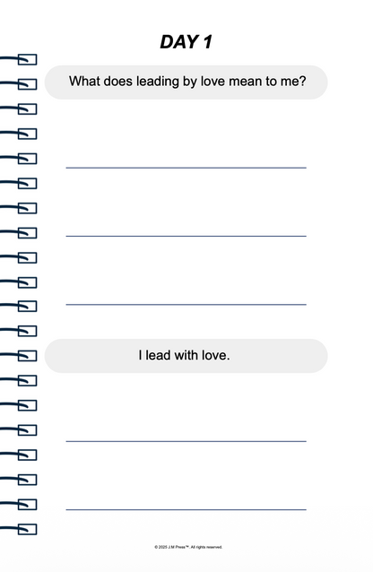 Leading by Love Pocket Diary | Reflective Journal for Fathers Who Want to Lead Their Families with Patience, Compassion & Emotional Strength | JM Press