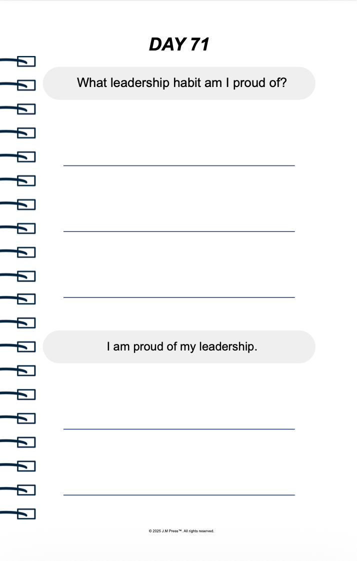 Leading by Love Pocket Diary | Reflective Journal for Fathers Who Want to Lead Their Families with Patience, Compassion & Emotional Strength | JM Press