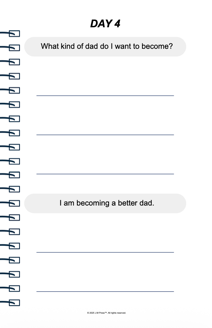 Dad Reset Pocket Diary | Reflective Journal for Fathers Who Want to Lead Their Families with Patience, Values & Intentional Parenting | JM Press