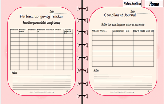 Perfume Log – Fragrance Tracker & Signature Scent Journal (JM Press Beauty Edition)