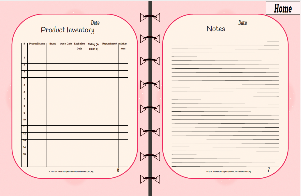 Skincare Tracker – Evening Hydration (JM Press Beauty Edition)