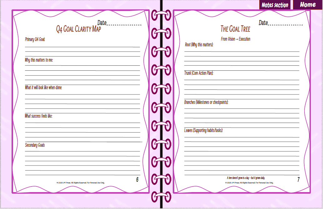 Clarity & Execution Workbook – Q4 Edition (JM Press Workbook Edition)
