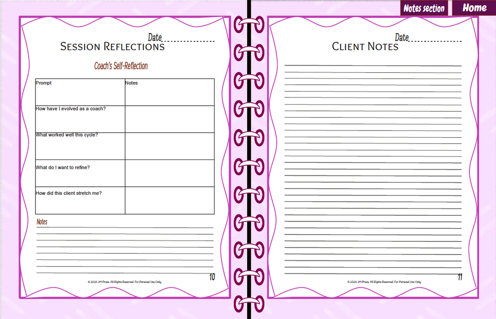 Client Session Planner – Series 1 (JM Press Workbook Edition)